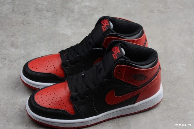 High Kids 555088  Black Bred Jordan OG Air Red Retro 001 1 Banned 0810